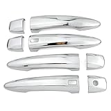 Dakitita Chrome Exterior Door Handle Cover Trim for Nissan Altima Sentra 2020-2025 X-Trail T33 Rogue 2021-2024 Qashqai Accessories Decor (with Smart Key Holes)