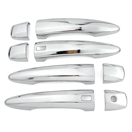 Dakitita Chrome Exterior Door Handle Cover Trim for Nissan Altima Sentra 2020-2025 X-Trail T33 Rogue 2021-2024 Qashqai Accessories Decor (with Smart Key Holes)