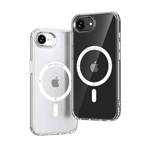 Image of ONES Magnetic Case for iPhone 16e /17e Compatible with Magsafe, Slim Clear Shockproof Cover, [PC + TPU Hybrid] Anti-Yellowing & Anti-Fingerprint iPhone 16e /17e Transparent Case