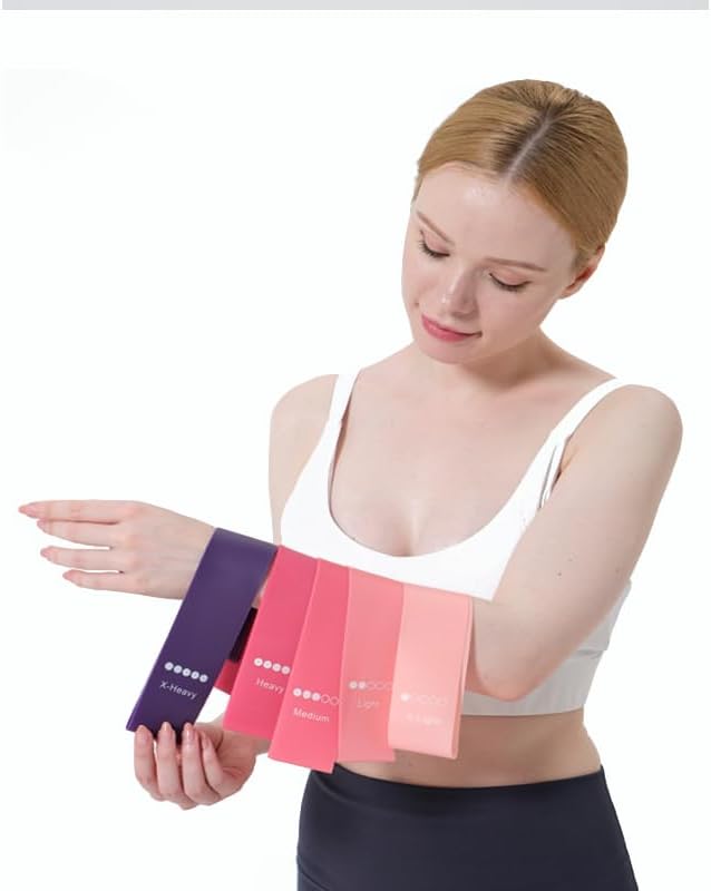 Miniatura 4 de Juego de 5 bandas de ejercicio de bucle de resistencia, versátil banda de resistencia esencial para entrenamiento, durabilidad extrema