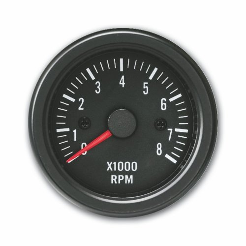 JOM Car Parts & Car Hifi GmbH 21121V Manomètre, Compte-Tours, 0~8.000RPM, Noir, Ø52mm