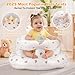 Inflatable Baby Seat for Babies 3–36 Months, Aloxina Sit Me Up Floor Chair with Built-in Air Pump, Extra-Wide Base & Anti-Tip Support, Infant Chair for Sitting & Feeding – Bear