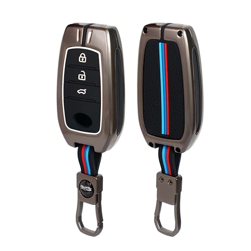 Image of Auto thrill Premium Key Cover Compatible with Toyota Fortuner | Fortuner Legender | Innova Hycross | Invicto 3 Button Smart Key