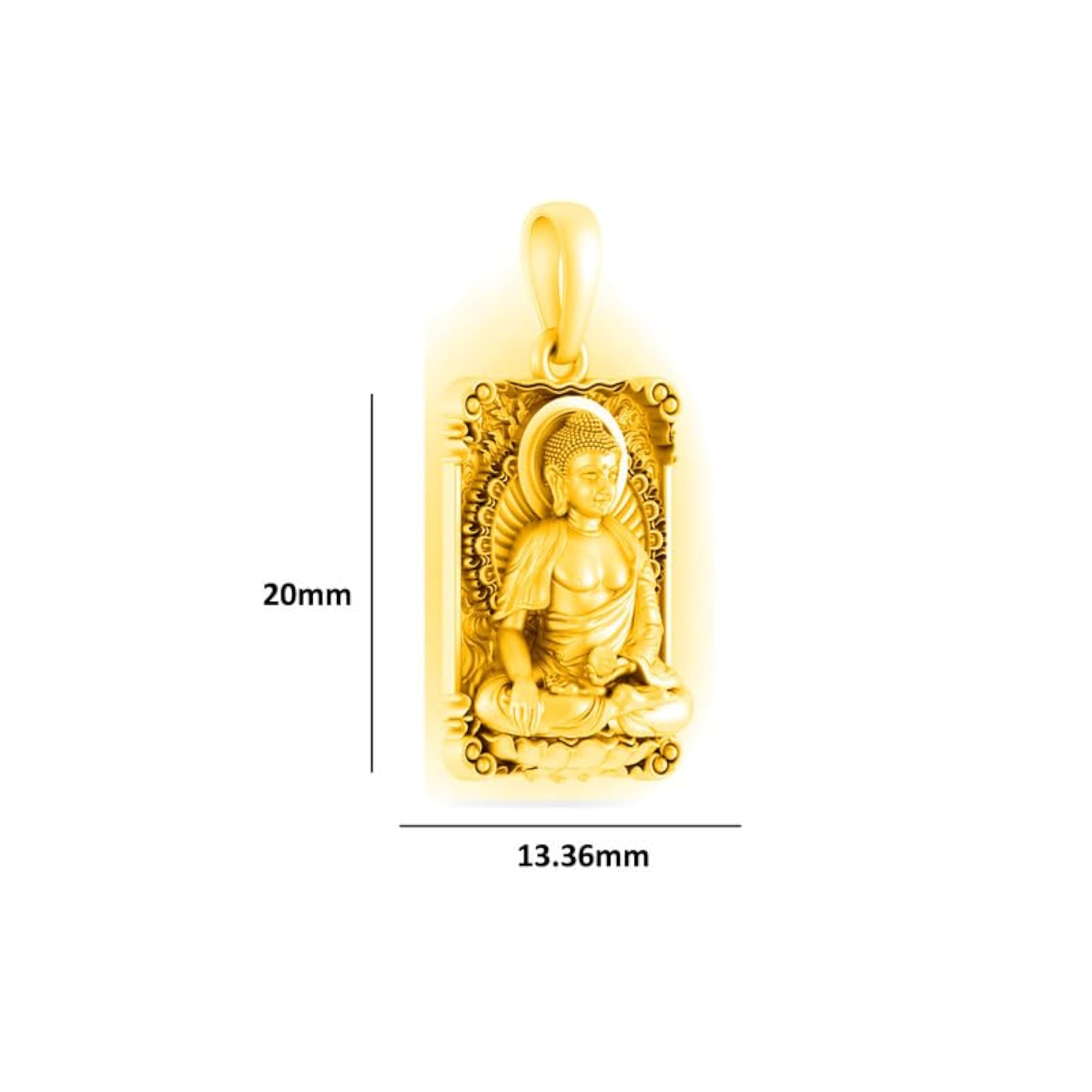 Women's Sterling Silver Gautam Buddha Necklace with Box Chain