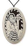 Touchstone Pottery Saint Columba Medal on Braided Cord | Patron of Ireland, Scotland, Poets, and...