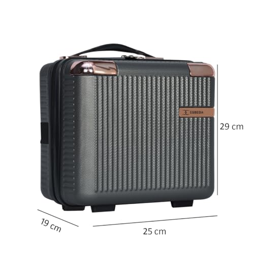 Image of ESBEDA Makeup Vanity Bag Hard Shell Vanity Cases For Women Portable Water Proof Cosmetic Travel Case, Toiletry Case With Zipper Cosmetic Bag, Hand Luggage Cosmetic Case