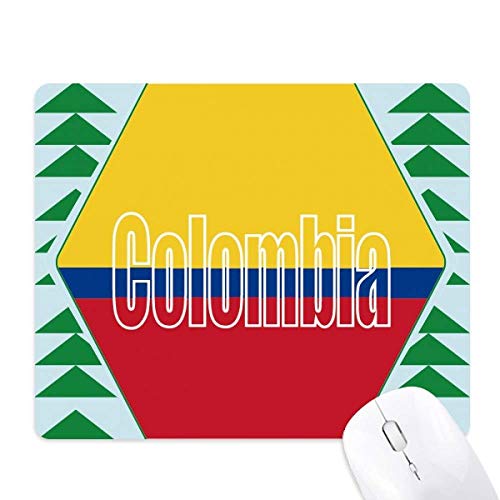 Tapis de souris Colombie décor de pin vert pour un espace de travail inspirant