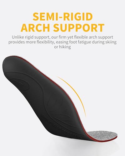 Image of WALKHERO Wool Insoles - Fleece Arch Supports Inserts, Plantar Fasciitis Relief, Cushion Comfort Warm Sheepskin Shoe Insoles for Cold Weather (Light Gray Mens 8)