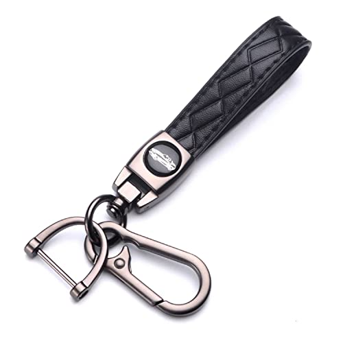 Car Keychain, Universal Leather Keychain Bag Accessories, Keychain with Metal Ring for Men Women