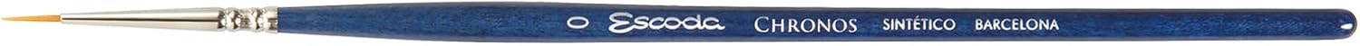 Escoda Chronos Series 1351 Artist Watercolor & Acrylic Paint Brush, Synthetic Toray Fiber & Red Sable Blend, Pointed Round, Size 10