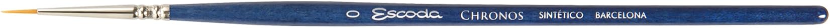 Escoda Chronos Series 1351 Artist Watercolor & Acrylic Paint Brush, Synthetic Toray Fiber & Red Sable Blend, Pointed Round, Size 0