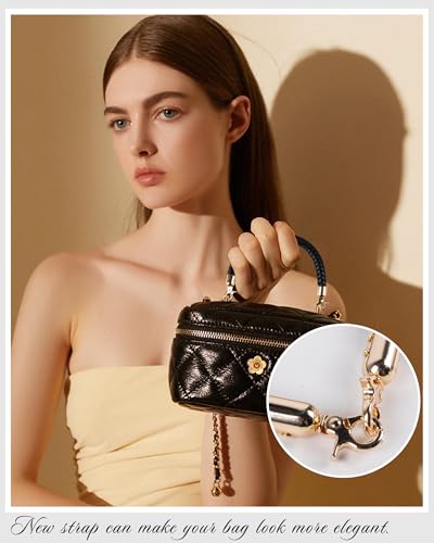 MEGAVOW 2 pcs Replacement Bag Straps with Braided Handle, PU Leather Handbag Straps Purse Shoulder Strap with Metal Hook - Image 4