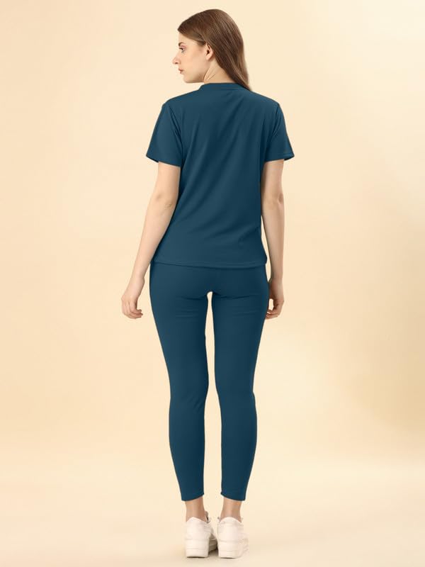 Image of DTR FASHION Cotton Blend Styled With Solid Lining Tracksuit | Co-ord Set For Women| Active Wear Suit Set For Women