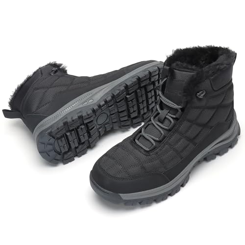 Image of SKDOIUL Men's Winter Outdoor Snow Boots Shoes