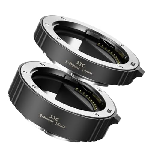 JJC Autofokus AF Makro Zwischenringe Set 10MM 16MM für Sony E Mount DSLR Kameras Objektiv, Zwischenringsatz Macro Extension Tube