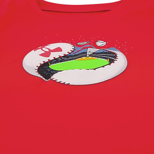 Image of Under Armour Boys' Long Sleeve Logo Graphic T-Shirt, Lightweight & Breathable, Relaxed Fit