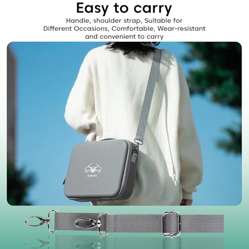 Sounce Air 3 Portable Carry Bag Protective Travel Bag Storage Case PU Hard Case with Shoulder Strap Accessories Case for DJI Air 3 Drone Accessories Waterproof, Shockproof (Grey) 7 41odPZQMzeL