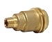 DozyAnt 5042 QCC1 ACME Nut Propane Gas Fitting Adapter with 1/4 Inch Male Pipe Thread , Brass