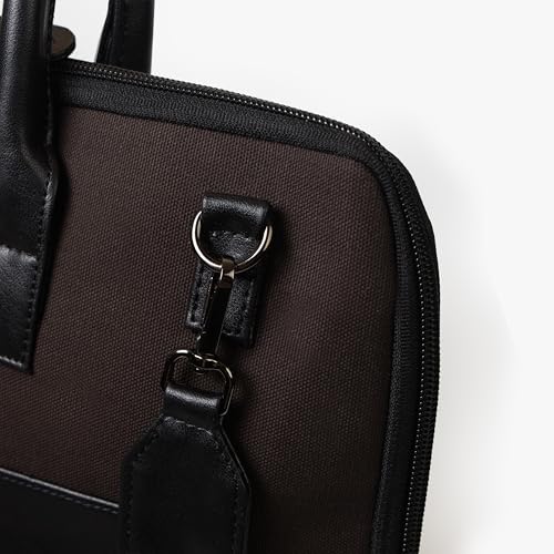 Image of Bellblock Sleek Messenger Laptop Bags For Men /Women Office Use | Travel Friendly With Luggage Strap | Office Bag For Man /Woman | Cotton Canvas | Olive Green (Upto 14 Inch)