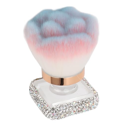 Yanmis Pincel de Polvo de Uñas, Rinifono Suave Cepillo de Plato Blando Polvo de Polvo de Polvo Manicura Manicura Manicura Herramientas Mango Ergonómico para Uñas Acrílicas