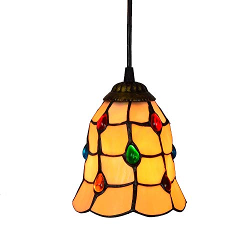 Lustre de style Tiffany en verre perlé pour illuminer votre îlot de salle à manger