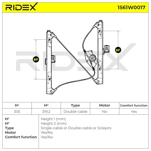Repara la ventanilla derecha de tu Seat Leon II con el elevalunas RIDEX 7