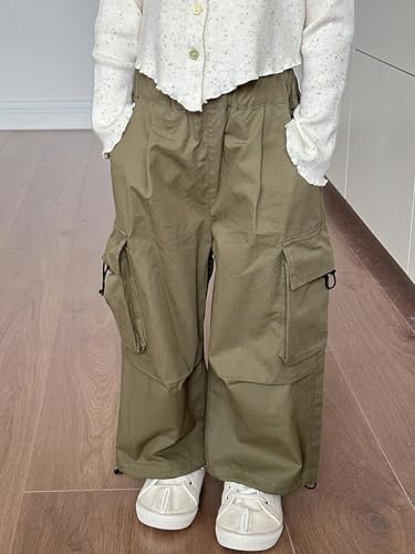 BINIDUCKLING Toddler & Girls Baggy Cargo Pants Parachute Kids4