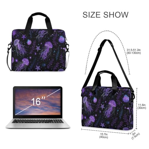 Funda compacta para portátil de medusas con correa acolchada y protección contra impactos 5