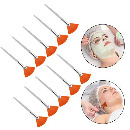Fan Brushes Esthetician, Facial Fan Brush Cosmetic Makeup Soft Facial Applicator 10pcs Facial Brushes Face Brush Applicator Fan Brushes