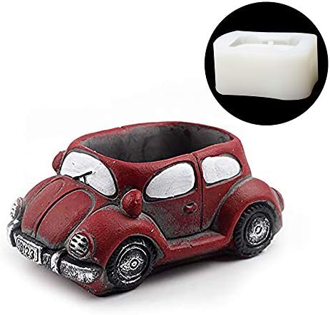 Nicole Silicone Mold 3D Car Shape Silicone Mould for Flowerpot Making Handmade Craft Cement Decoration Tool