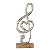 clave sol gnosis Figura decorativa de clave de sol, 38 cm de altura, color plateado