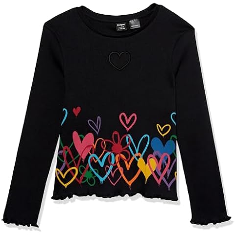 Desigual Girl's Black Ts_Jade Shirt with Print Cover