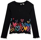 desigual kinderkleid bunt aufgedruckte Herzchen und Blumen im Graffiti-Style
