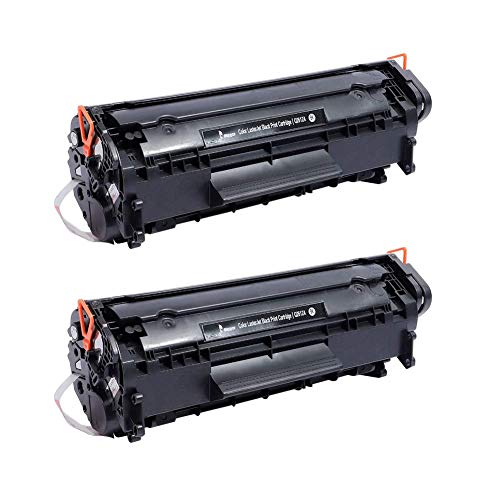 Limited Stock BIGGER Compatible Toner Cartridge Replacement for HP 12A Q2612A Used with HP Laserjet 1020 1012 1022 1010 1018 1022n 3015 3030 3050 3052 3055 M1319F Printer (2 Black)