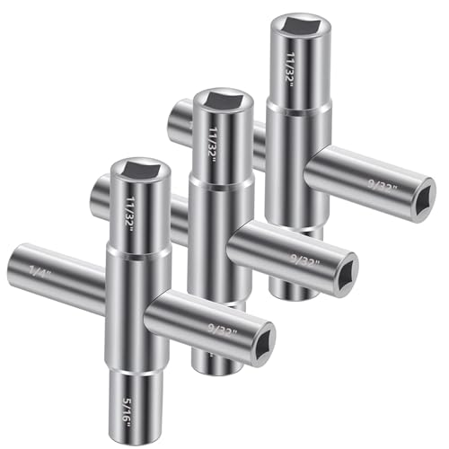 OjpZorynic 4 Way Sillcock Key Set, 1/4", 9/32", 5/16", 11/32,
