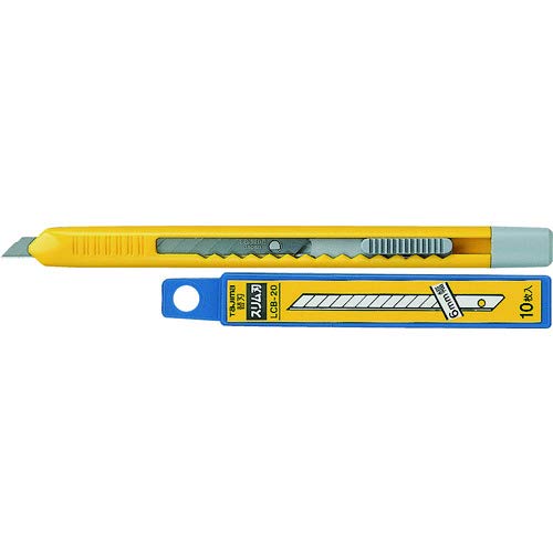 タジマカッターナイフ　スリム　ＬＣ－２００ 黄色　５本組 Tajima カッターナイフ スリム 黄 タジマ LC200Y : 今戸屋建材