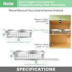 Kitstorack Expandable Pull Out Cabinet Organizer (15"-24") W x 21" D 2-Pack - Image 2