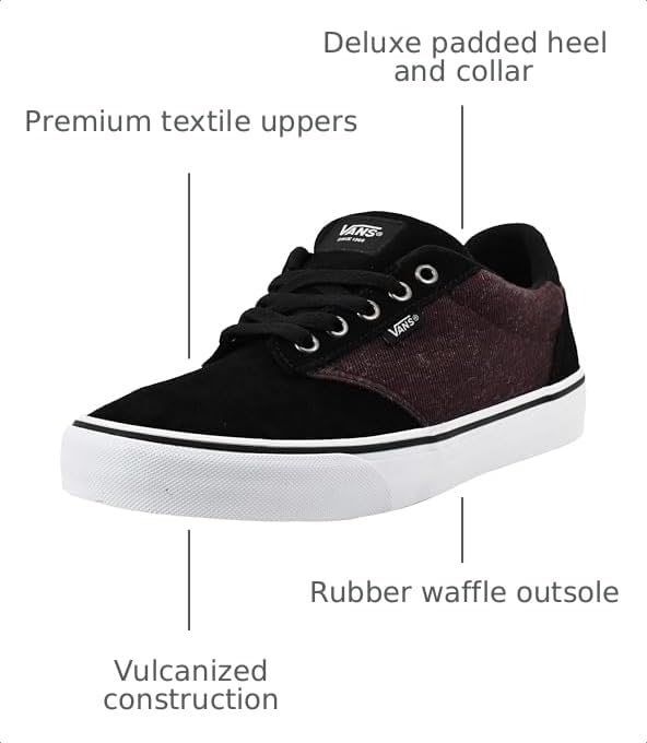 Image of Vans Men's Atwood Deluxe Shoe - Low-top Fashion Sneakers for Work, Walking & Casual Wear