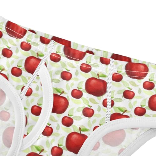 Boys' Exclusive Briefs Toddler Underwear 95% Combed Cotton Boxerbriefs 2T Apples Pattern 994