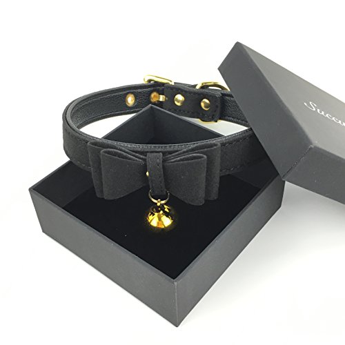 Bell Choker Collar Necklace Lolita Bow Collar Cat Kitty Velvet Necklace (E) #TOP1