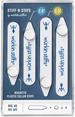 Würkin Stiffs Plastic Magnetic Collar Stays As Seen on Shark Tank | Stiff-N-Stays Collar Inserts