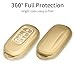 Koongloong Key Cover for Honda 2025 2024 2023 Civic CRV Accord Pilot HRV Accessories 5 Button TPU Car Case Shell Bling Keychain Cute Gold Women Girly