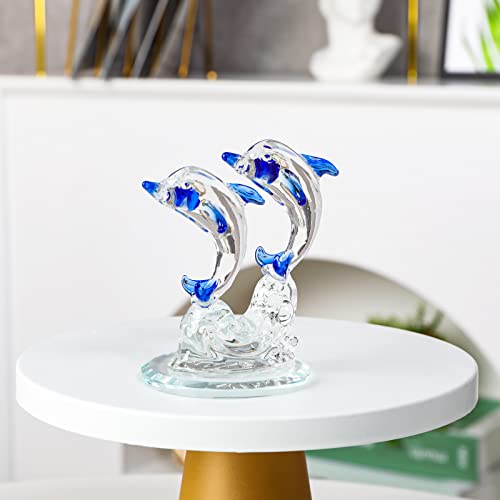 Jatyfing Crystal Dolphin Figurines Glass Home Decor Animal Collectibles Figurines Gifts For Women #TOP2