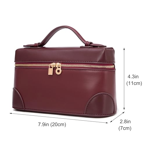 Image of Rejolly Crossbody Bag for Women Small Top-Handle Leather Pouch Purse Shoulder Handbag