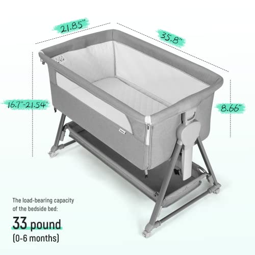 Cowiewie 7-Height Adjustable Bassinet