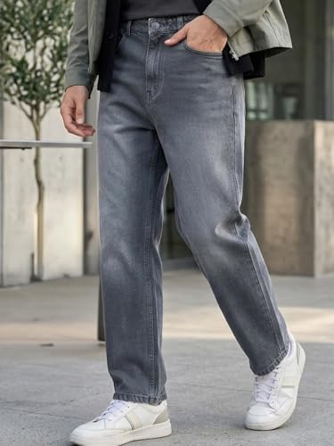 Image of Urbano Fashion Men Mid Rise Loose Jeans