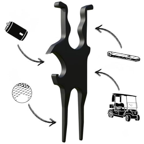Clip magnético de golf y divot tool multifuncional para colgar en carrito 5