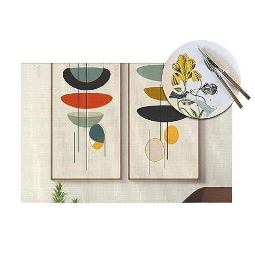 Sets de table modernes du milieu du siècle pour repas en extérieur - 6