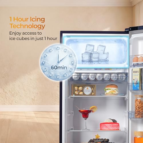 Haier 215 L 5 Star Direct Cool Inverter Single Door Refrigerator with Fast Ice Making, Easy Clean Back, Large Vegetable Box (HED-225PXBA-P, Purple Xsenia, Base Stand Drawer, 2026 Model) 8 41odT0gQQuL