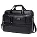 CLUCI Cuir Homme Porte-Documents Grande Capacité Sac d'ordinateur Portable de Voyage Sac d'épaule de Business Noir